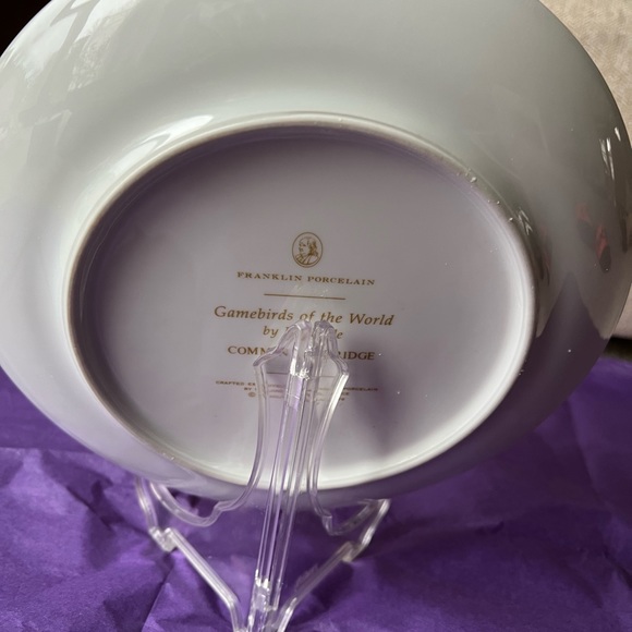 Gamebirds of the World Franklin Porcelain Basil Ede COMMON PARTRIDGE Deco Plate - Picture 8 of 9